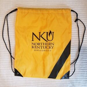 NKU Northern Kentucky University Yellow & Black Drawstring Bag